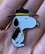 Rare Vintage Snoopy Top Hat Enamel Pin Badge. Stamped. Original Thin Metal Ufs