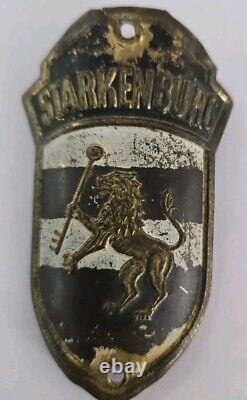 Rare Vintage Starkenburg Bicycle Metal Head Badge (Germany)