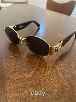 Rare Vintage Versace Sunglasses Mod S71 Black With Gold