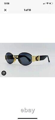 Rare Vintage Versace Sunglasses Mod S71 Black With Gold