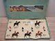 Rare Vintage Wbritain Britains Farm Fox Hunt Metal Toys Horses Dogs Hunters