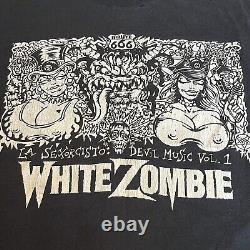 Rare Vintage White Zombie La Sexorcisto Tour Shirt Size Med Bondage Metal Rock