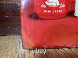 Rare Vintage paper and metal Old Spice advertising sign needs restoration