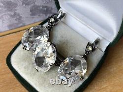 Rare Vintage set RING stone Earrings jewelry Metal USSr Soviet Size 7