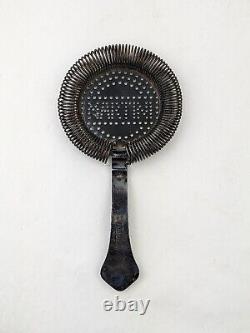 Rare Vtg Silver Plated Martini Rossi Logo Cocktail Strainer Barware Hawthorne
