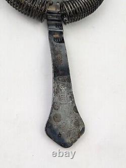 Rare Vtg Silver Plated Martini Rossi Logo Cocktail Strainer Barware Hawthorne