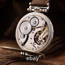 Rare old pocket watch on wrist, soldered lugs, custom watch, antique watch, vintage