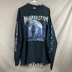 Resurrection Embalmed Existence Shirt Vintage 90s Long Sleeve Metal Rare XL