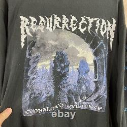 Resurrection Embalmed Existence Shirt Vintage 90s Long Sleeve Metal Rare XL