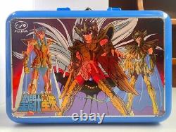 Saint Seiya Metal Lunch Box Case 25x16x8cm Vintage Rare Fujiya Japan