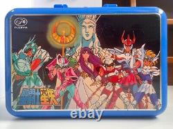 Saint Seiya Metal Lunch Box Case 25x16x8cm Vintage Rare Fujiya Japan