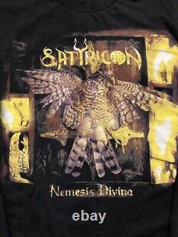 Satyricon Nemesis Divina Shirt Vintage Rare Black Metal Mayhem Darkthrone XL