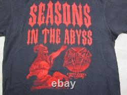 Slayer Vintage T Shirt (XL) Seasons in the Abyss Tour withTestament Rare Metal