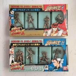 Street Fighter II Steel Warrior I+II Metal Figure with Box Rare Vintage Bandai