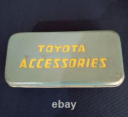 TOYOTA Accessories Metal Case Vintage Tool Box Old Logo Very rare H3xW6.3xD2