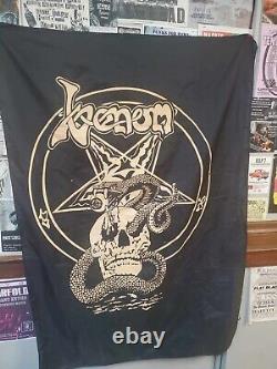 True Vintage 1980's Venom Black Metal Flag/ Banner/ Tapestry Rare