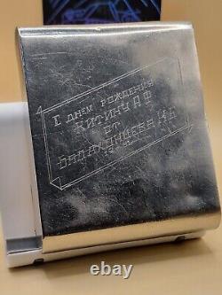 USSR Soviet Cigarette Case Vintage Kremlin 1951 year rare! Metal