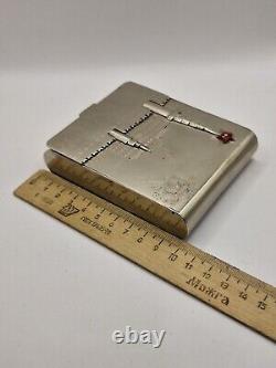 USSR Soviet Cigarette Case Vintage Kremlin 1951 year rare! Metal