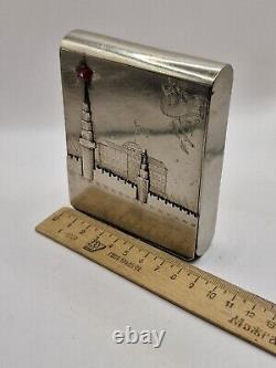 USSR Soviet Cigarette Case Vintage Kremlin 1951 year rare! Metal
