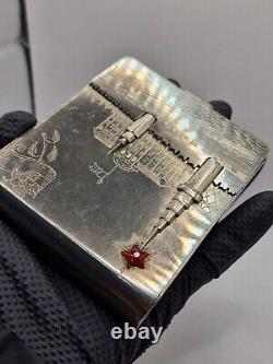 USSR Soviet Cigarette Case Vintage Kremlin 1951 year rare! Metal
