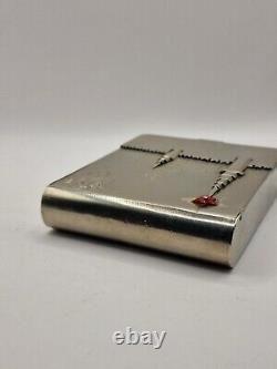 USSR Soviet Cigarette Case Vintage Kremlin 1951 year rare! Metal