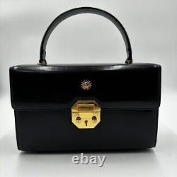 VERSACE Rare Versace vanity bag sunburst metal fittings vintage No. 2260