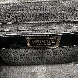 VERSACE Rare Versace vanity bag sunburst metal fittings vintage No. 2260