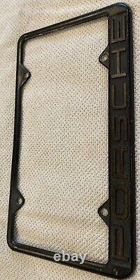 VERY RARE! Vintage Metal PORSCHE 911 914 924 930 License plate Frame. Used