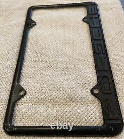 VERY RARE! Vintage Metal PORSCHE 911 914 924 930 License plate Frame. Used