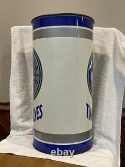 VINTAGE 1990's Minnesota Timberwolves 20 Inch Metal Trash Can, RARE-LOOK