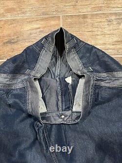VINTAGE 1990s LEE PIPES WIDE LEG LOGO 32x32 STRIPED BAGGY Blue Metallic RARE