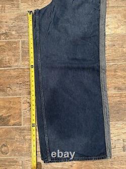 VINTAGE 1990s LEE PIPES WIDE LEG LOGO 32x32 STRIPED BAGGY Blue Metallic RARE