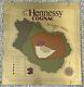 Vintage Hennessy Cognac Rare Heavy Metal Bar Sign Man Cave France Map 18 X 17