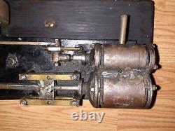 VINTAGE LIVE STEAM ENGINE METAL AND BRASS FLYWHEEL 1950's WEIGHS 10LBS RARE