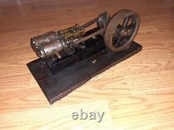 VINTAGE LIVE STEAM ENGINE METAL AND BRASS FLYWHEEL 1950's WEIGHS 10LBS RARE