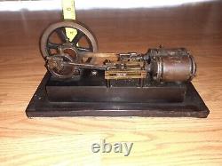 VINTAGE LIVE STEAM ENGINE METAL AND BRASS FLYWHEEL 1950's WEIGHS 10LBS RARE