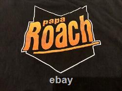 VINTAGE Papa Roach Shirt XL Raid BAND SIGNED RARE Metal Rock Y2K 2000s Numetal