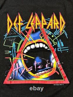 VINTAGE RARE 1987 Def Leppard Hysteria Tour Shirt Mens L Rock Metal EXCELLENT
