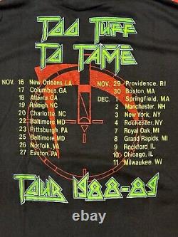 VINTAGE RARE 1988 Winger Too Tuff To Tame Tour Shirt Mens L Rock Metal EXCELLENT