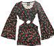Vintage & Rare Lip Service Skull & Rose Dress Goth Metal Punk Circa Early 1990s
