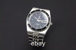 VINTAGE RARE OMEGA SEAMASTER COSMIC 2000 DAY&DATE MEN'S BLACK DIAL 40mm WATCH
