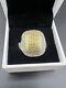Vintage Rare Unique Sterling Silver Sts 925 Gold Tone Pave Diamond Ring Sz 10.5