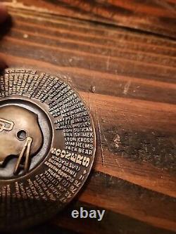 VINTAGE Rare 1974 Oklahoma Sooners Bronze Medalian. Very Nice Item
