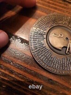 VINTAGE Rare 1974 Oklahoma Sooners Bronze Medalian. Very Nice Item