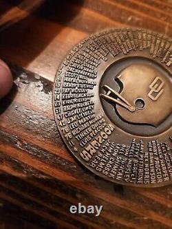 VINTAGE Rare 1974 Oklahoma Sooners Bronze Medalian. Very Nice Item
