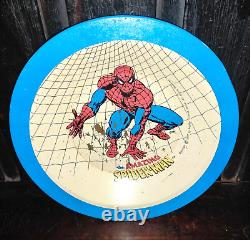 VINTAGE VERY RARE Metal plate MEISTER BRAZIL SPIDER MAN SPIDERMAN MARVEL 1977