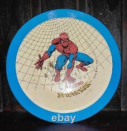 VINTAGE VERY RARE Metal plate MEISTER BRAZIL SPIDER MAN SPIDERMAN MARVEL 1977