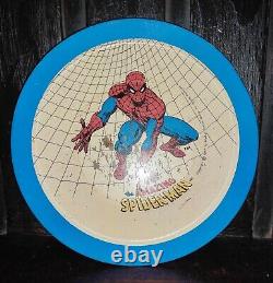 VINTAGE VERY RARE Metal plate MEISTER BRAZIL SPIDER MAN SPIDERMAN MARVEL 1977