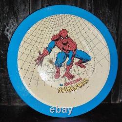 VINTAGE VERY RARE Metal plate MEISTER BRAZIL SPIDER MAN SPIDERMAN MARVEL 1977