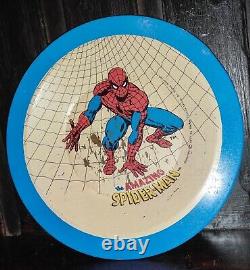 VINTAGE VERY RARE Metal plate MEISTER BRAZIL SPIDER MAN SPIDERMAN MARVEL 1977